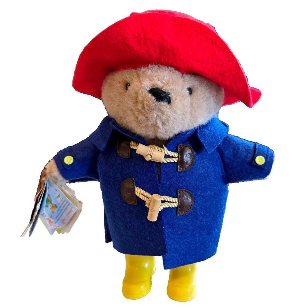 Paddington Bear 10"‎ Plush Yottoy 2017 Red Hat Blue Coat Yellow Boots Tag